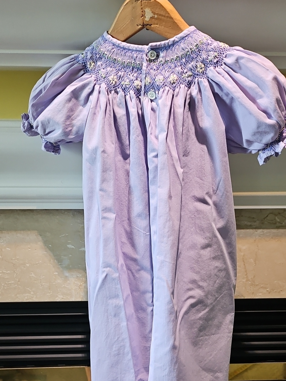 Orient Expressed Hand Smocked Lite Purple Dress Size 3 - Picture 4 of 7
